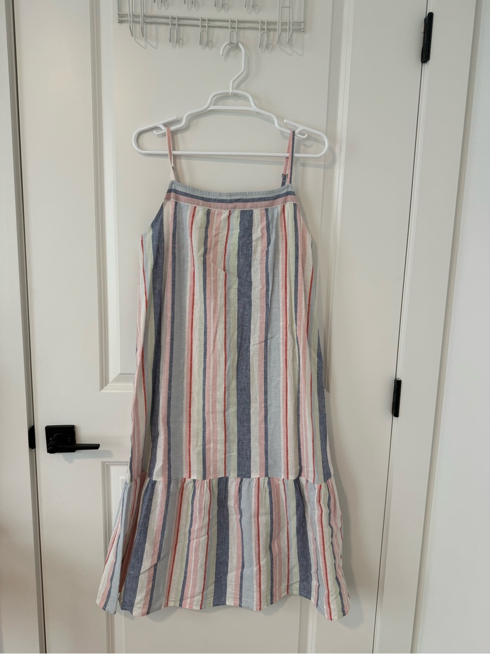 Roxy Striped Sundress in Pink, Blue & Cream